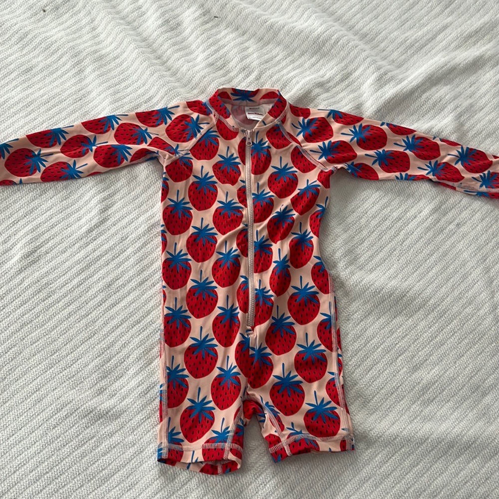 Hanna Andersson 3T one piece zip up swim suit